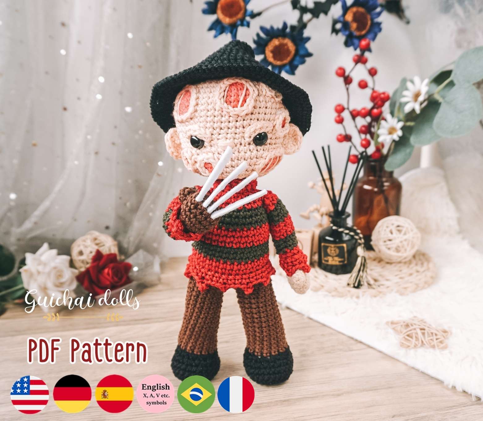 Freddy Crochet Pattern (Amigurumi Pattern, Photo Tutorial, PDF Pattern ...